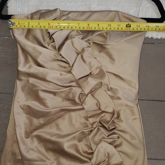 Gunne Sax 2 Vintage Gold Dress Holiday - Picture 7 of 8